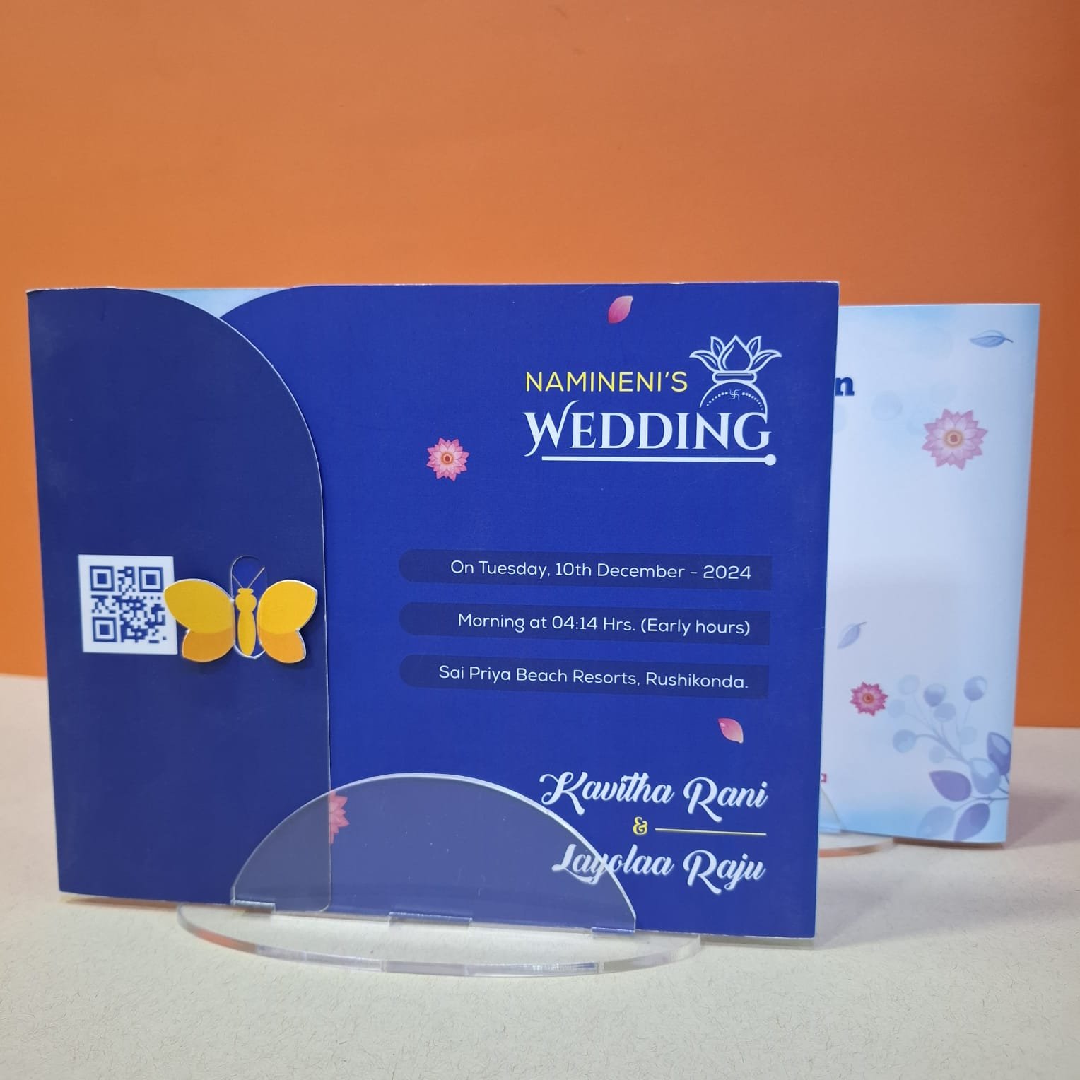 Wedding-Invitation-Card-Butterfly-Theme-Landscape-Large-Blue-Colour